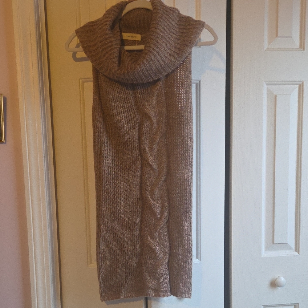 Cozy Taupe Cowl Neck Sweater